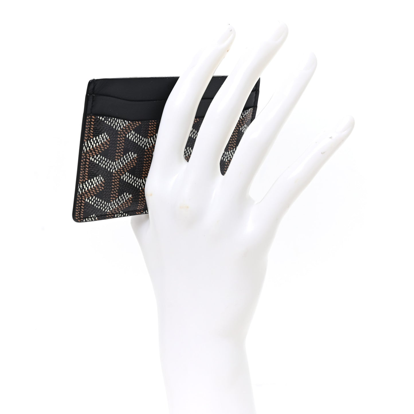 Goyardine Saint Sulpice Card Holder Black