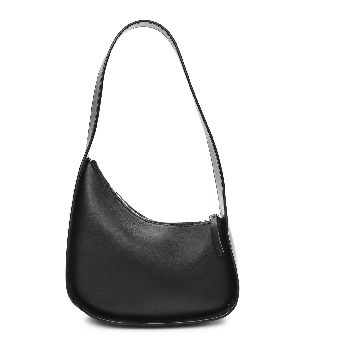 Smooth Calfskin Half Moon Shoulder Bag Black
