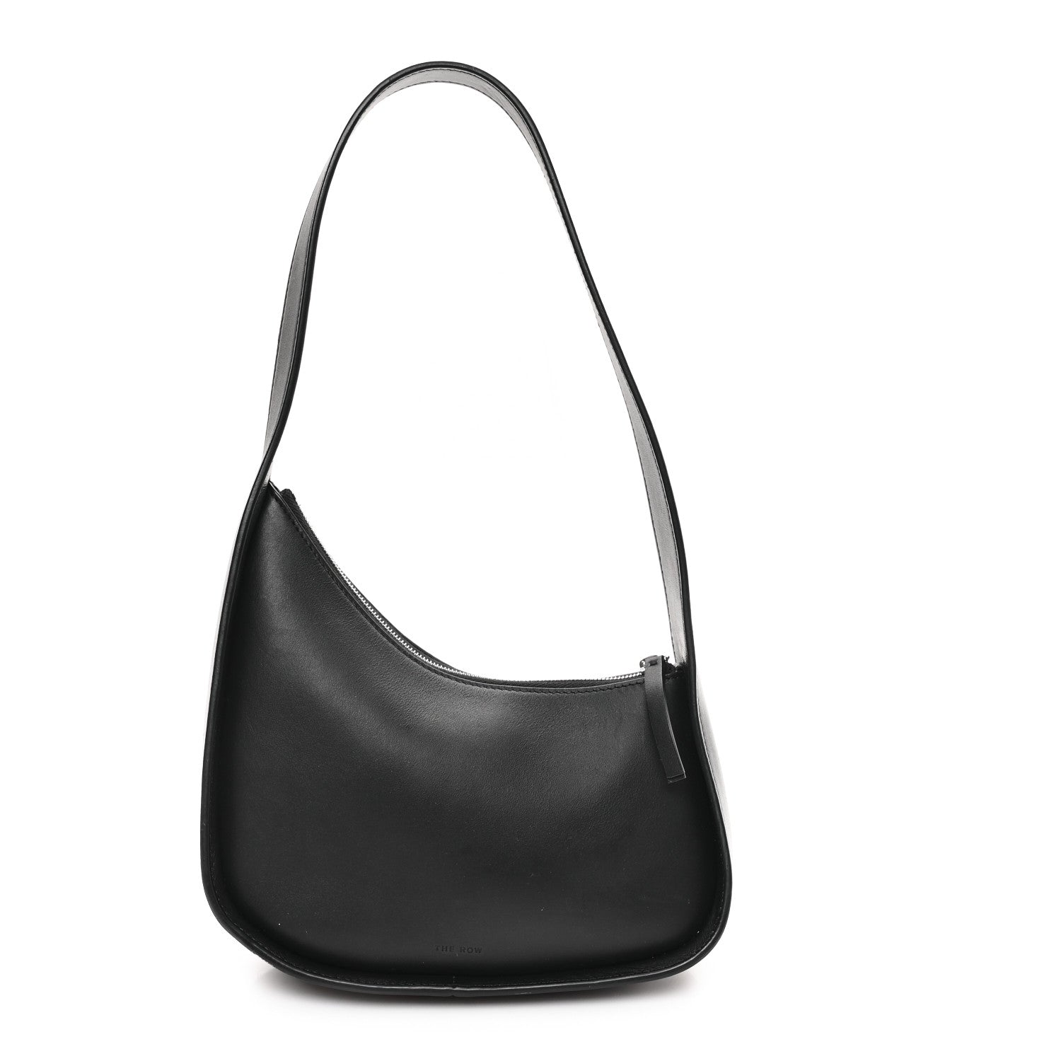 The Row Smooth Calfskin Half Moon Shoulder Bag Black 1 of 12