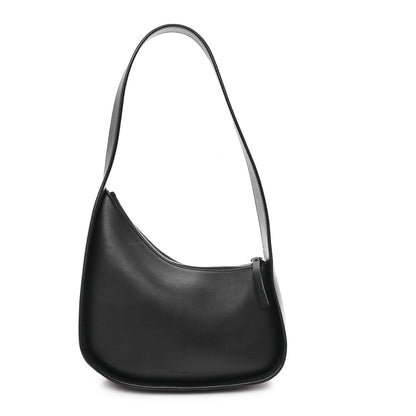 The Row Smooth Calfskin Half Moon Shoulder Bag Black 1 of 12