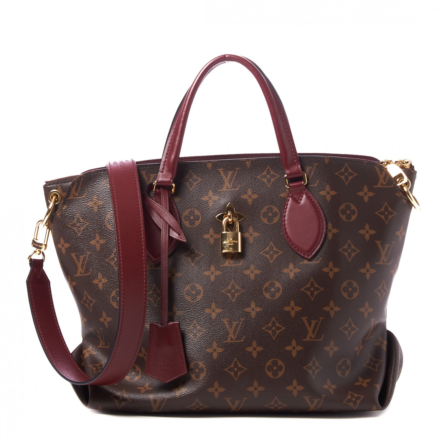 Louis Vuitton Monogram Flower Zipped Tote MM Bordeaux 1 of 8
