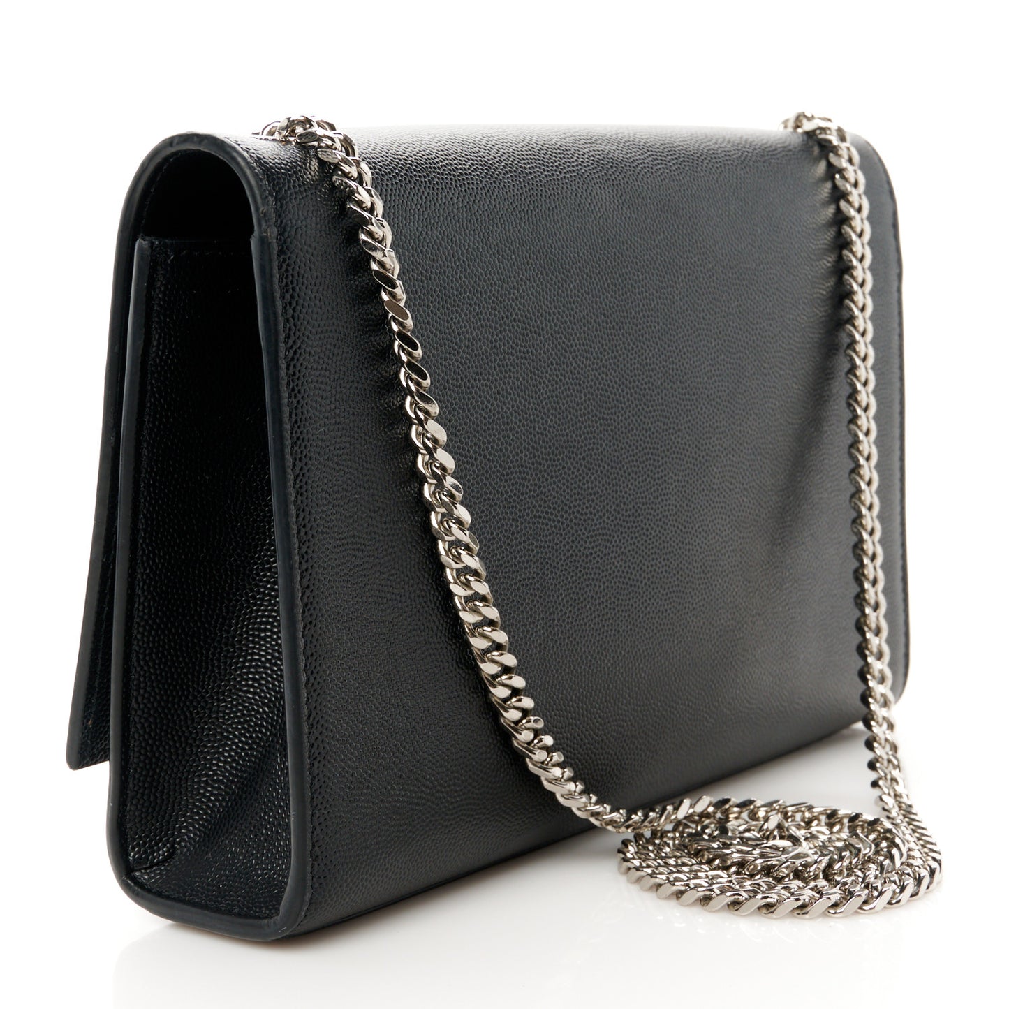 Grain De Poudre Medium Classic Monogram Kate Satchel Black