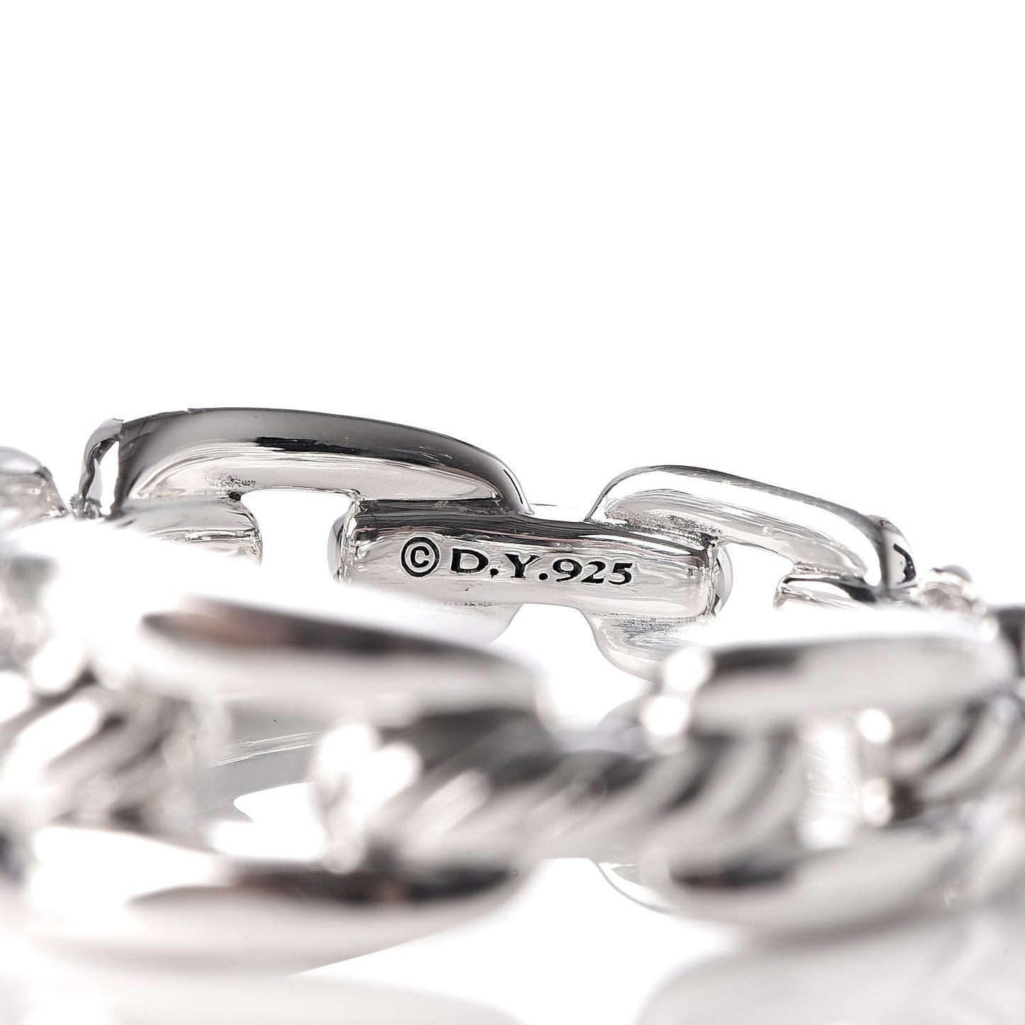 Sterling Silver 8mm Wellesley Link Ring 57 8