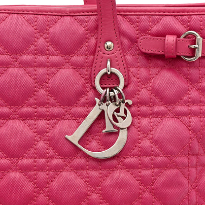 Christian Dior Coated Canvas Cannage Medium Panarea Tote Pink 12 of 15