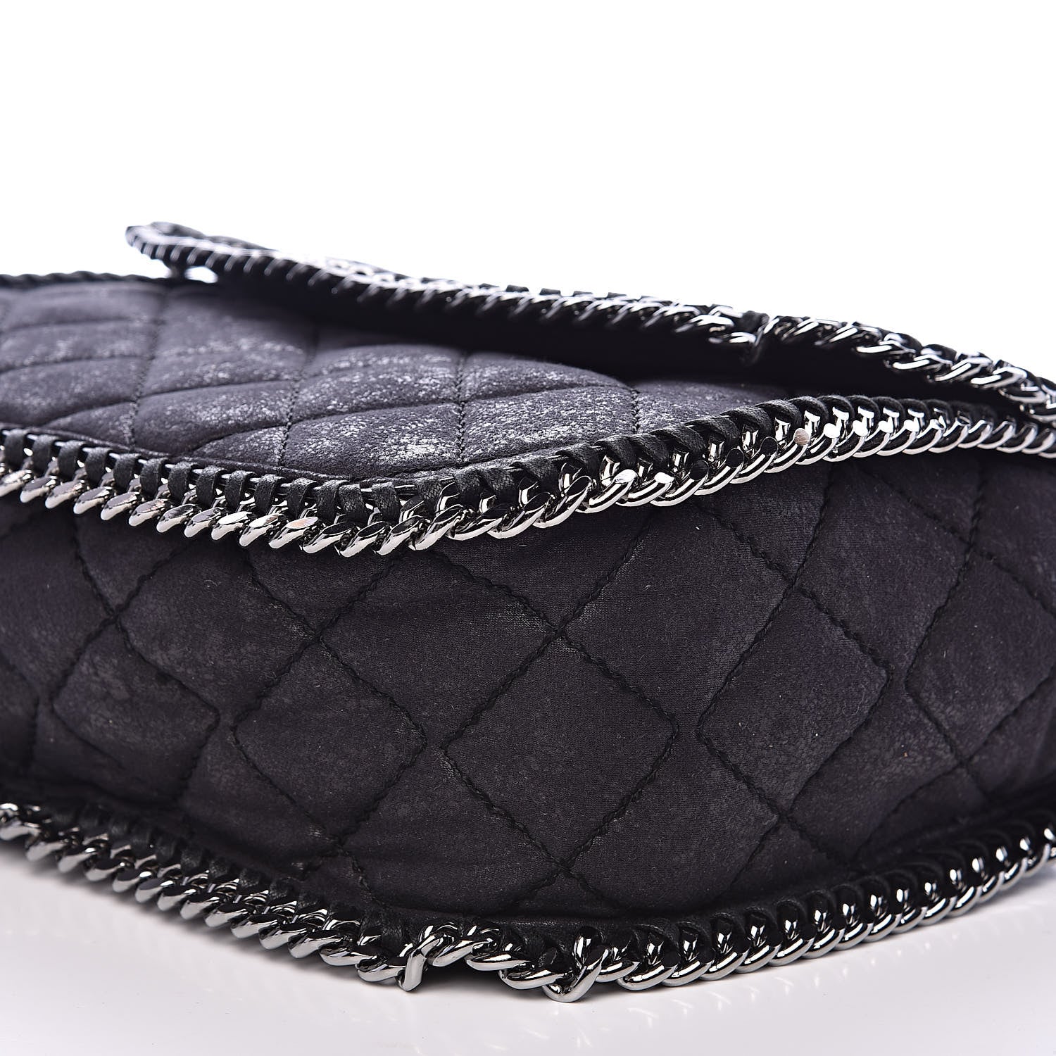 Stella McCartney Shaggy Deer Quilted Falabella Shoulder Bag Black 8 of 13