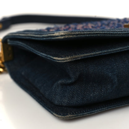 Chanel Tweed Denim Medium Boy Flap Navy Blue 7 of 11