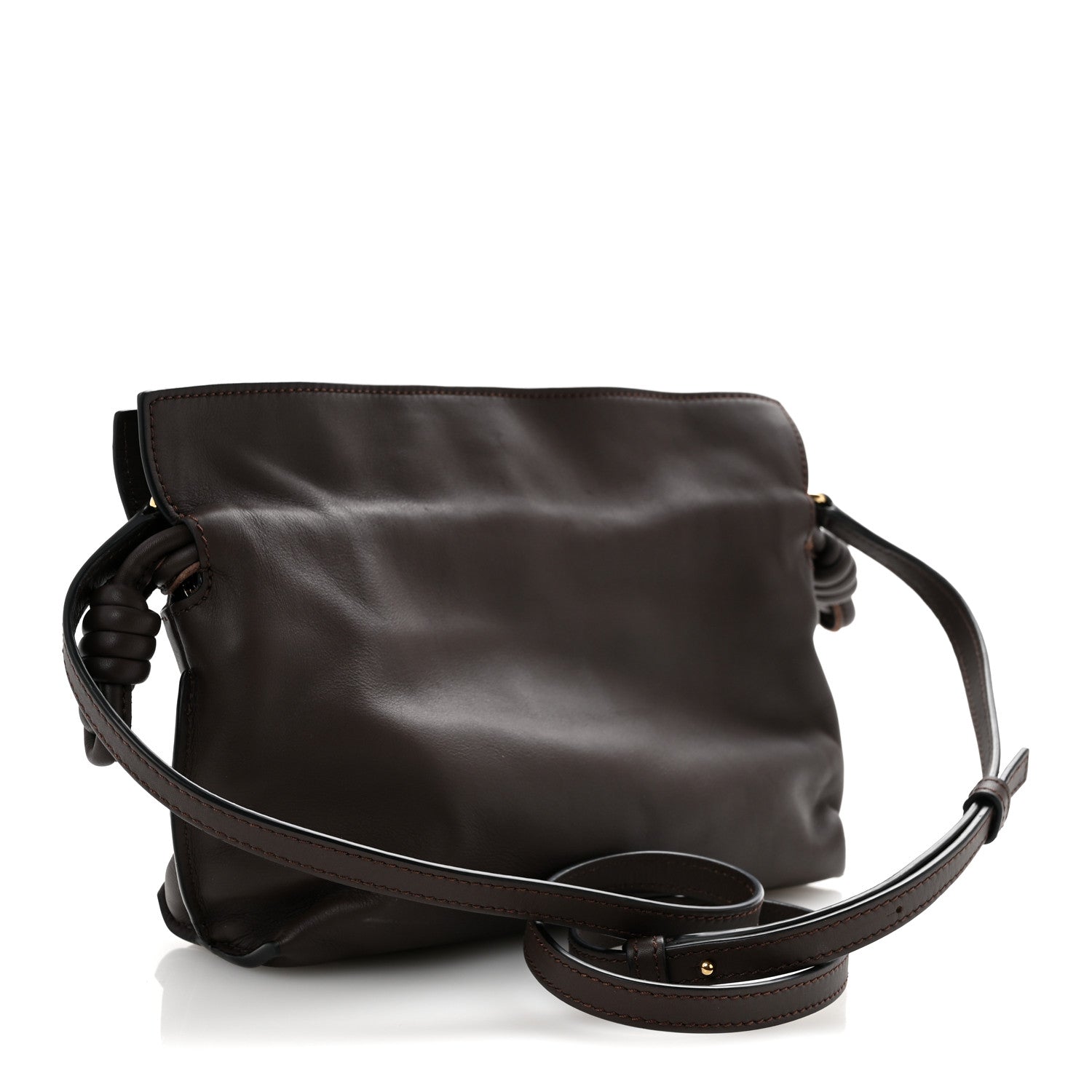 Loewe Calfskin Mini Flamenco Knot Bag Chocolate 3 of 14