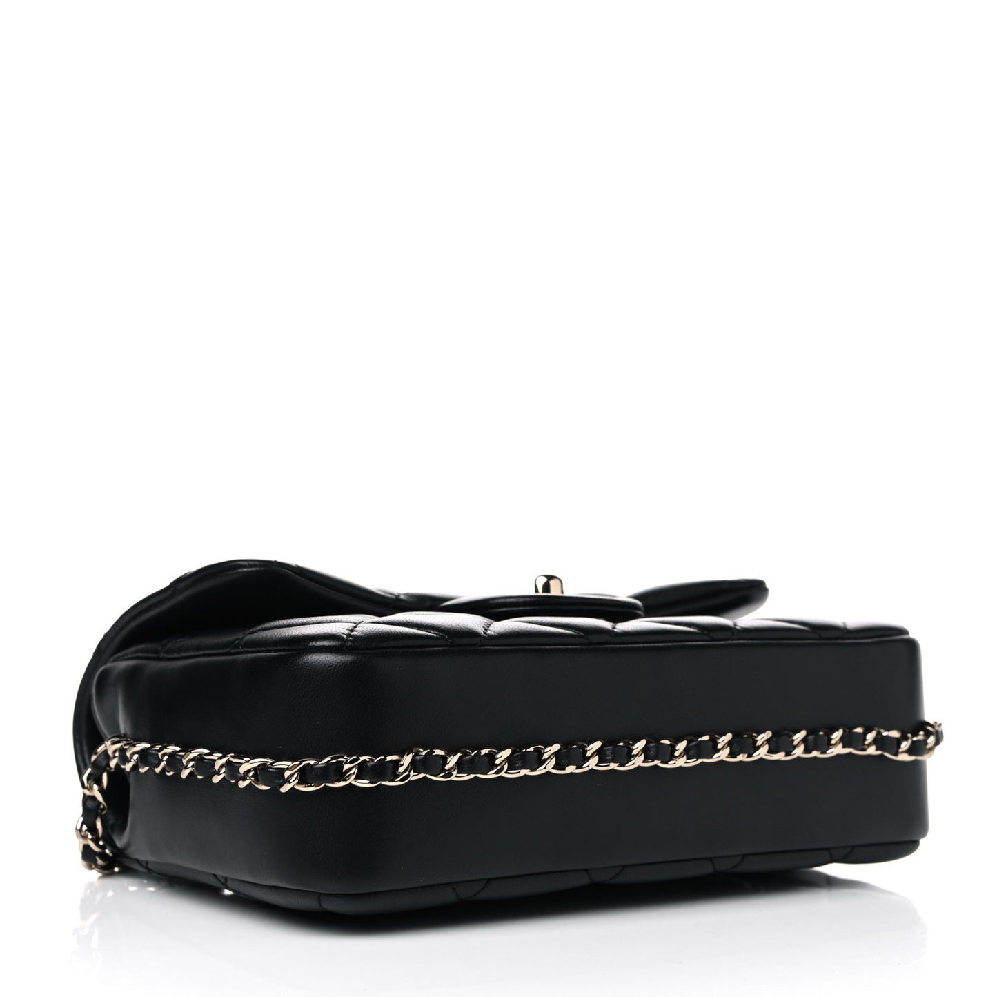 Lambskin Quilted Small My Precious Flap Black