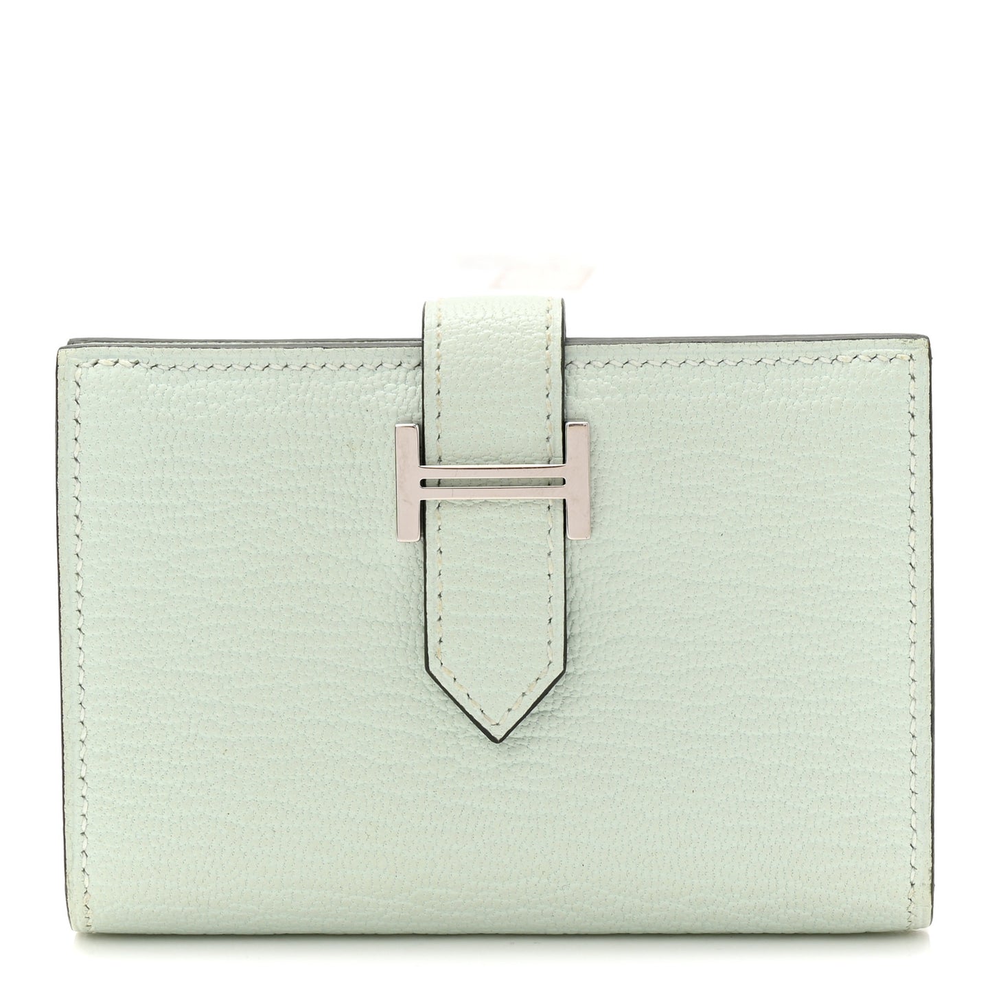 Chevre Mysore Bearn Card Holder Wallet Vert Peppermint