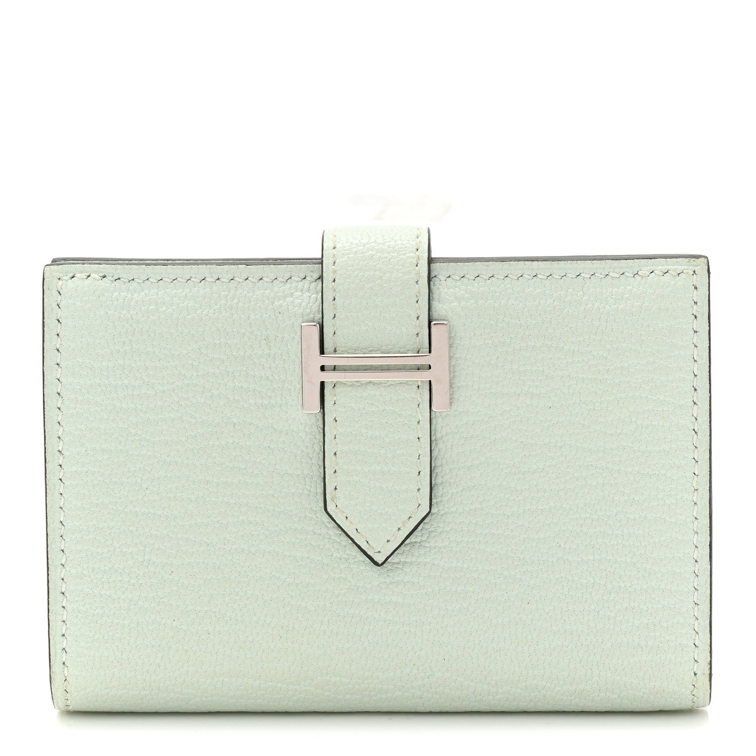 Hermes Chevre Mysore Bearn Card Holder Wallet Vert Peppermint 1 of 7