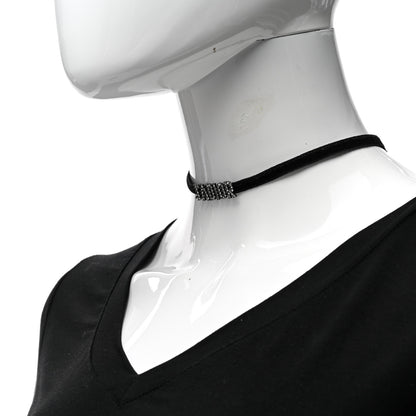 Christian Dior Velvet Crystal J’Adior Choker Necklace Black 2 of 5