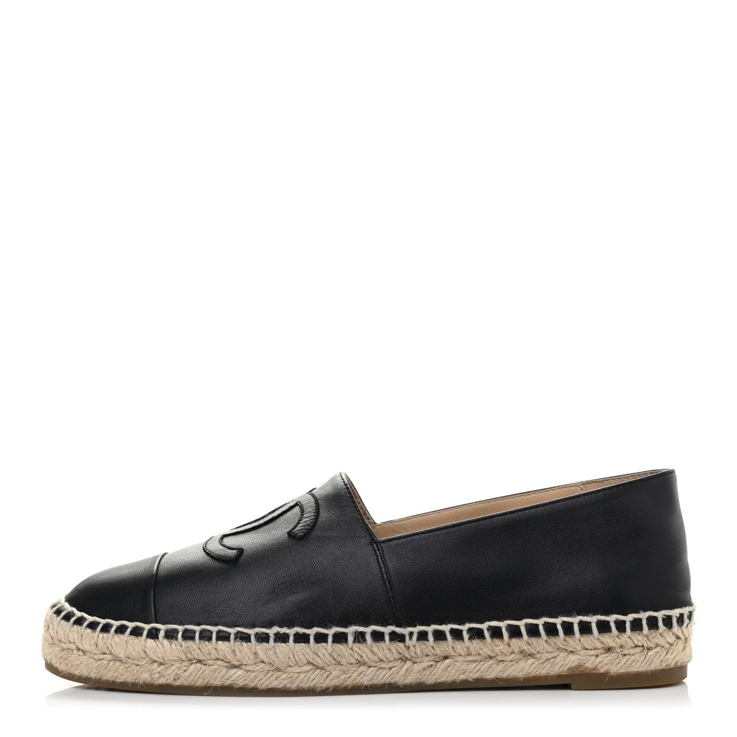 Chanel Lambskin CC Espadrilles 39 Black 1 of 4