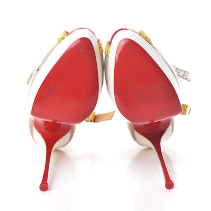Christian Louboutin PVC Patent Ruban Calfskin Metricathy 150 Pumps 38.5 Transparent Yellow 7 of 7