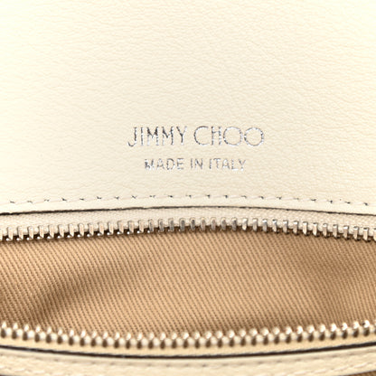 Jimmy Choo Calfskin Crystal Medium Cheri Top Handle Bag Milk 6 of 11