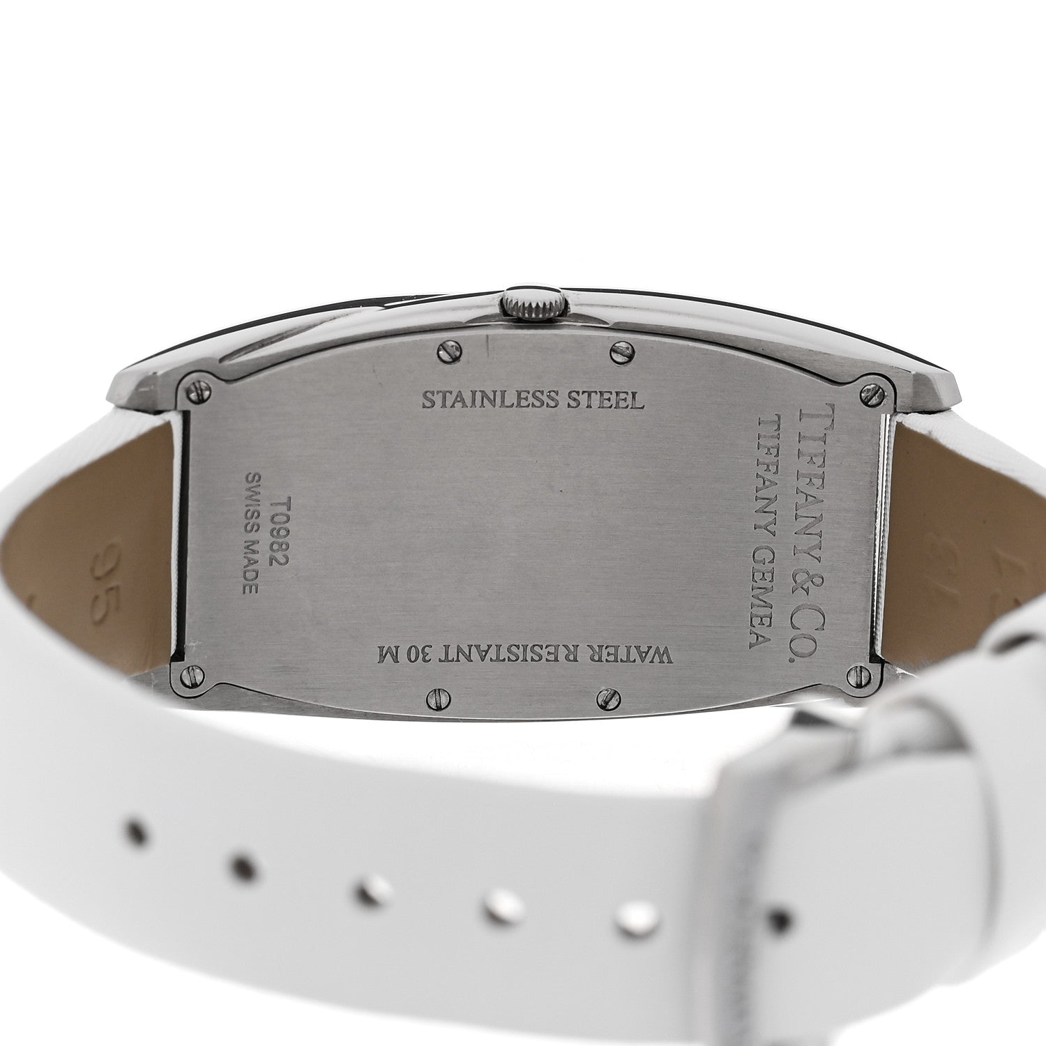 Tiffany Stainless Steel Satin 22mm Gemea Quartz Watch White 4 of 7