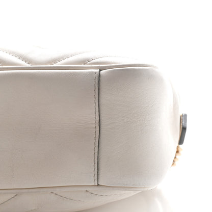 Gucci Calfskin Matelasse Medium GG Marmont Chain Shoulder Bag Mystic White 8 of 10