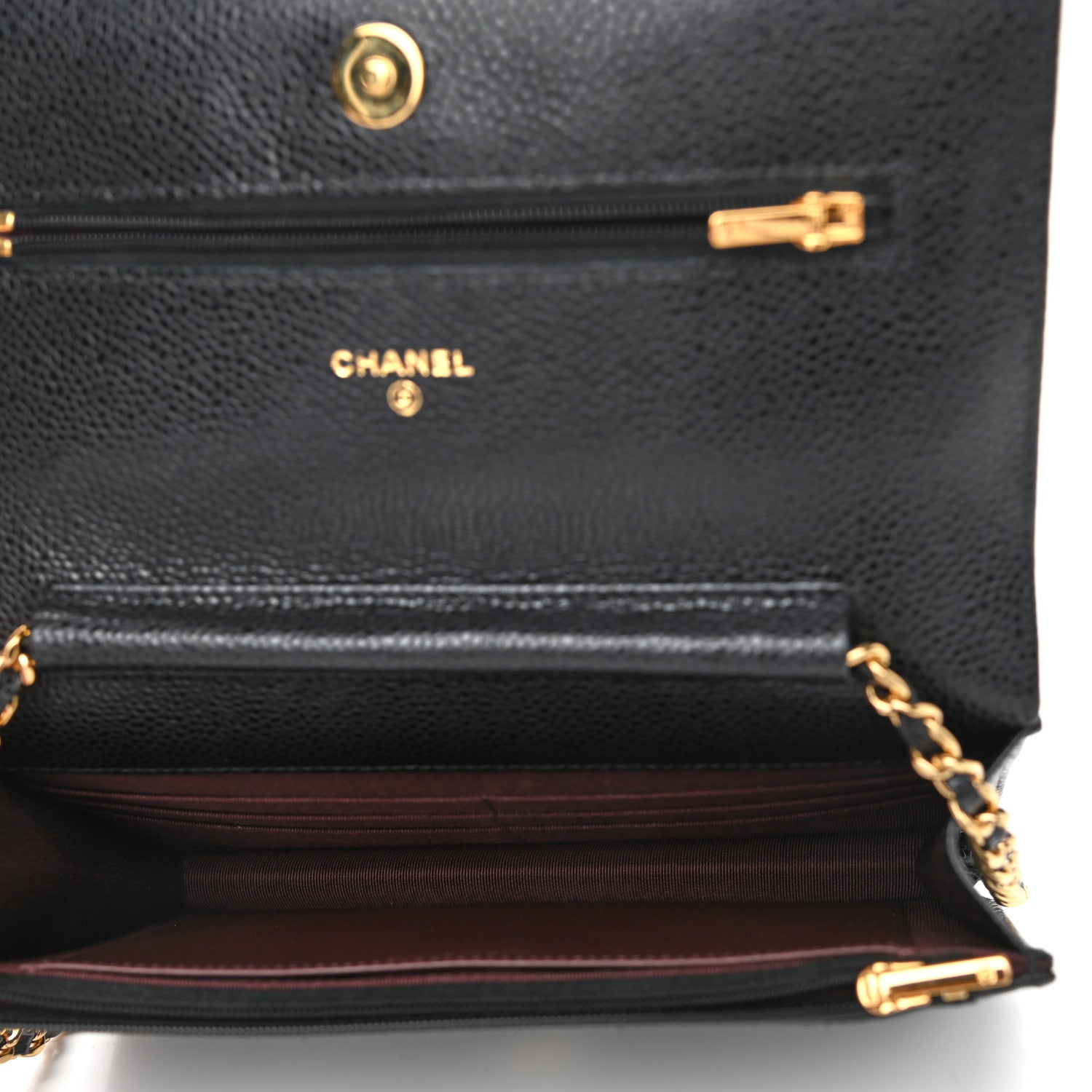 Chanel Caviar Quilted Wallet On Chain WOC Black 4 of 16