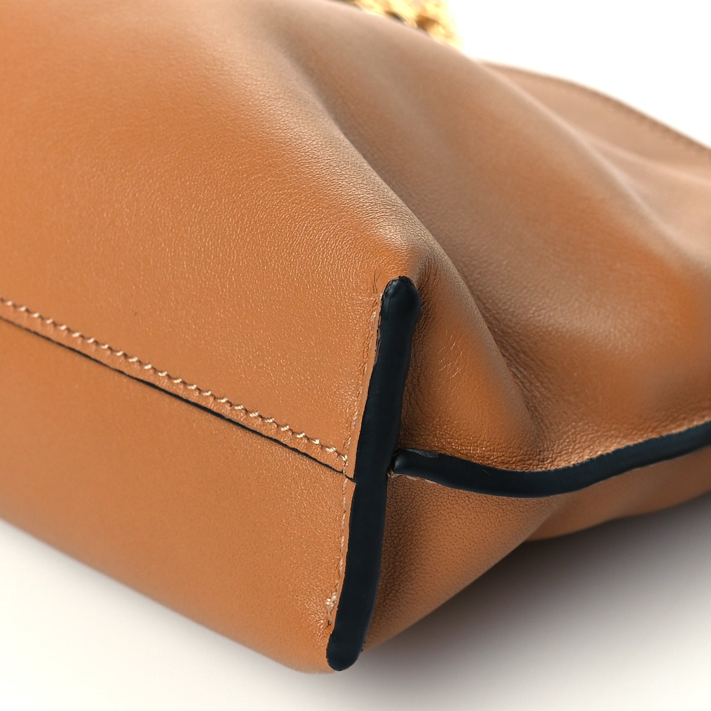 Calfskin Nano Flamenco Knot Clutch Warm Desert