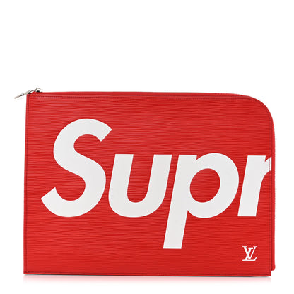 Louis Vuitton X SUPREME Epi Pochette Jour GM Red 1 of 12