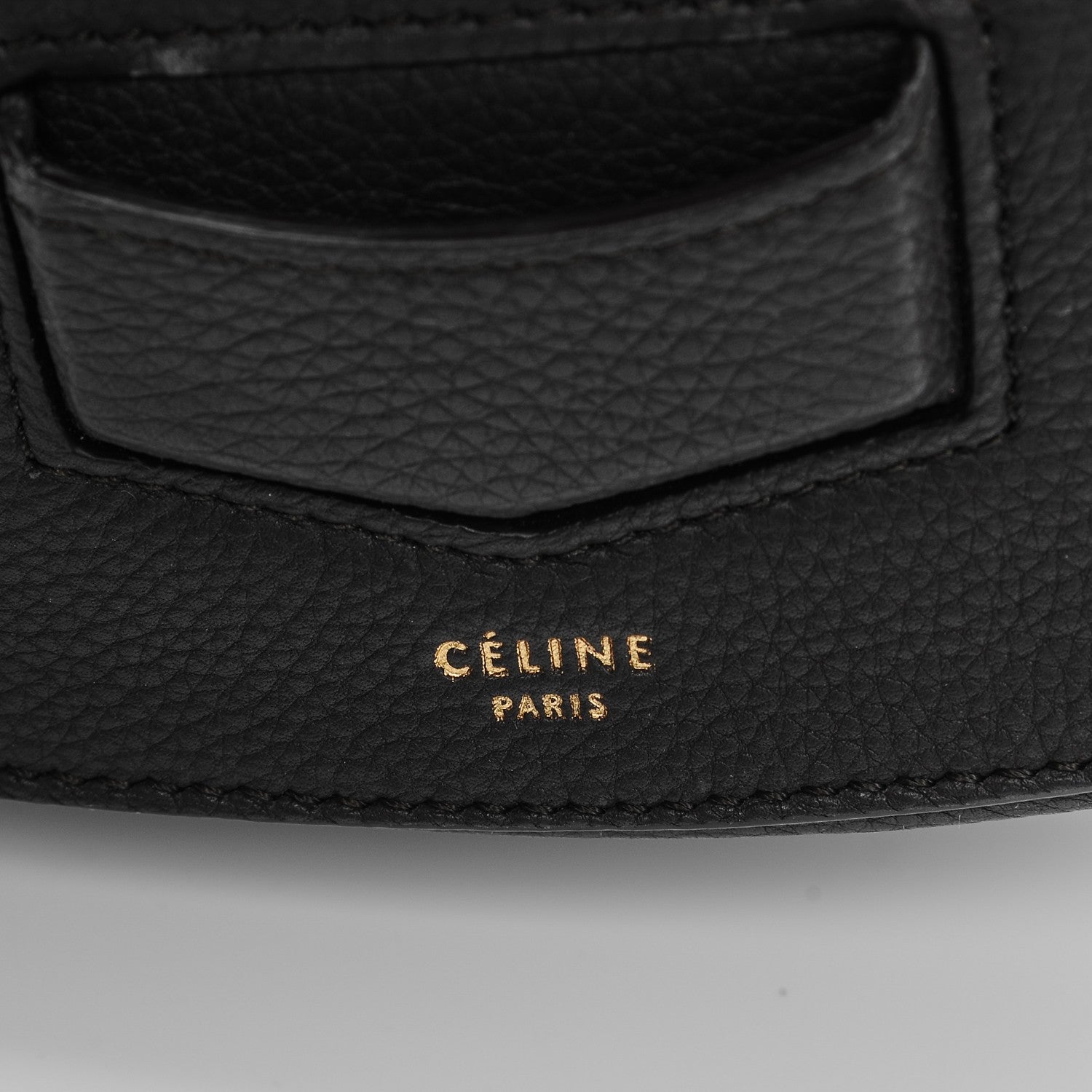 Celine Baby Grained Calfskin Small Trotteur Dark Taupe 8 of 10