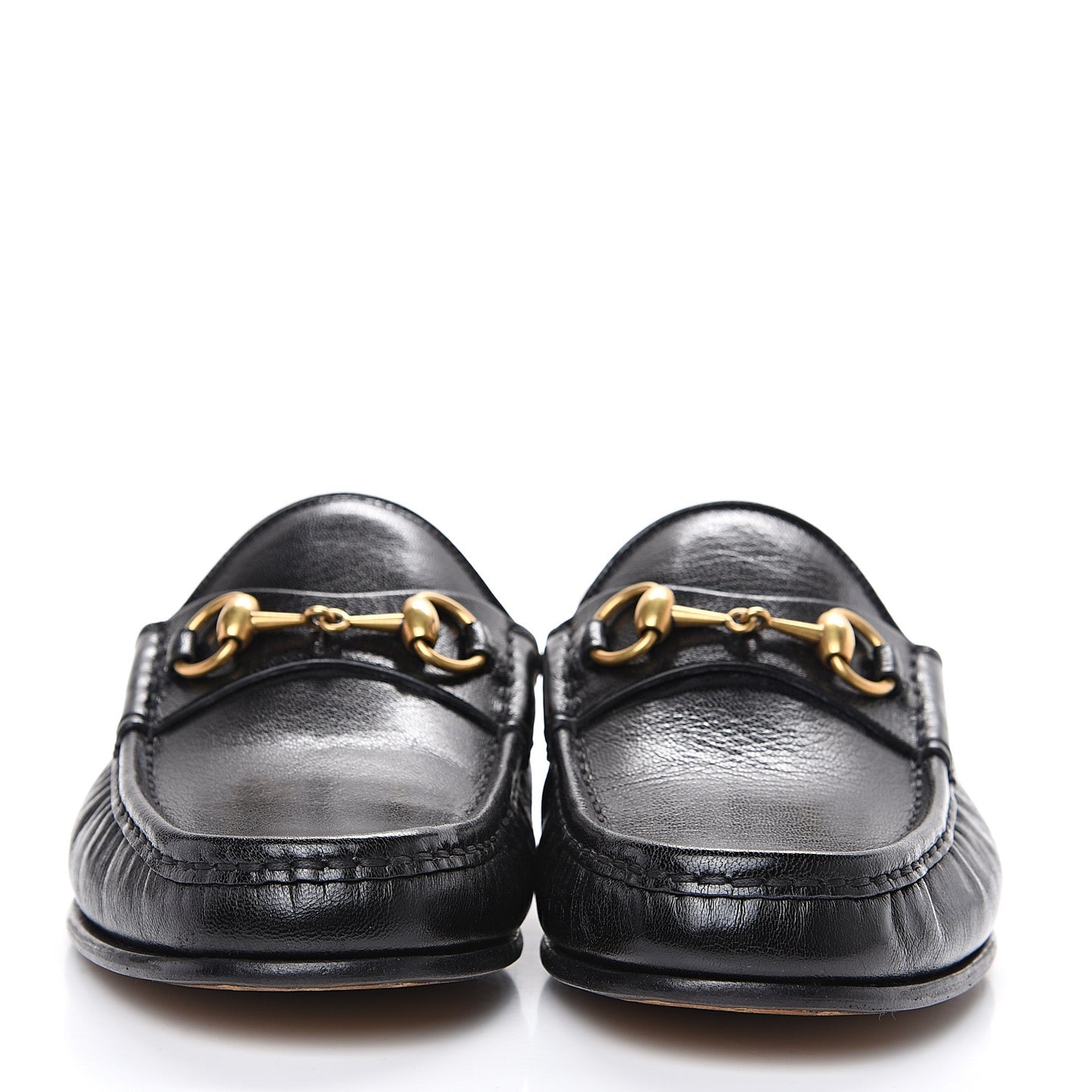 Goatskin Stripe Mens Horsebit Slingback Slippers 8 Black