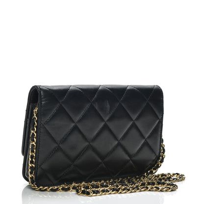 Chanel Lambskin Quilted Golden Class Wallet on Chain WOC Black 3 of 7