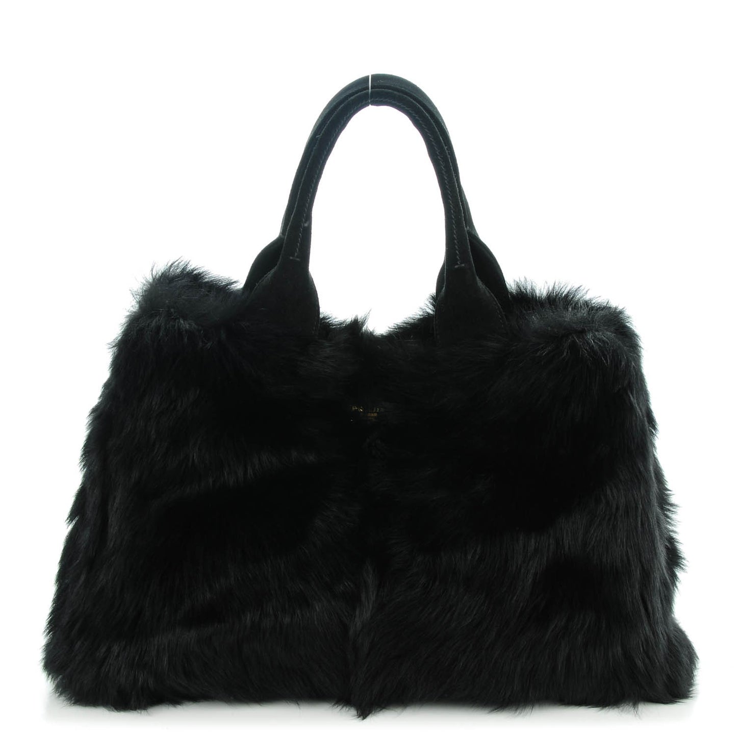 Eco Lapin Faux Fur Handbag Black