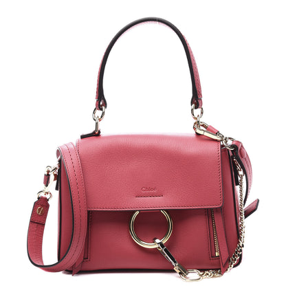 Chloe Calfskin Mini Faye Day Shoulder Bag Scarlet Pink 1 of 10