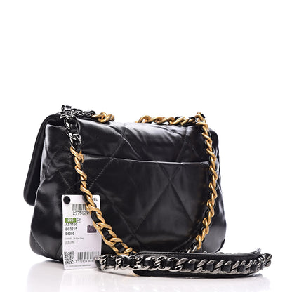 Chanel Goatskin Quilted Medium 19 Flap Black 3 of 11