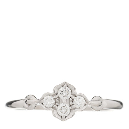 Cartier 18K White Gold Diamond Hindu Floral Ring 53 6.5 1 of 4
