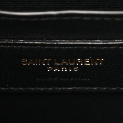 Saint Laurent Grain De Poudre Textured Mixed Matelasse Triquilt Small Monogram Satchel Taupe 6 of 10