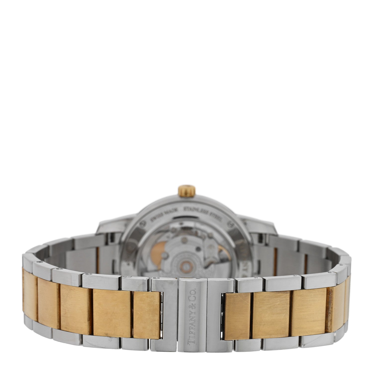 Tiffany Stainless Steel 18K Yellow Gold 37mm Atlas 3-Hand Automatic Watch 3 of 4