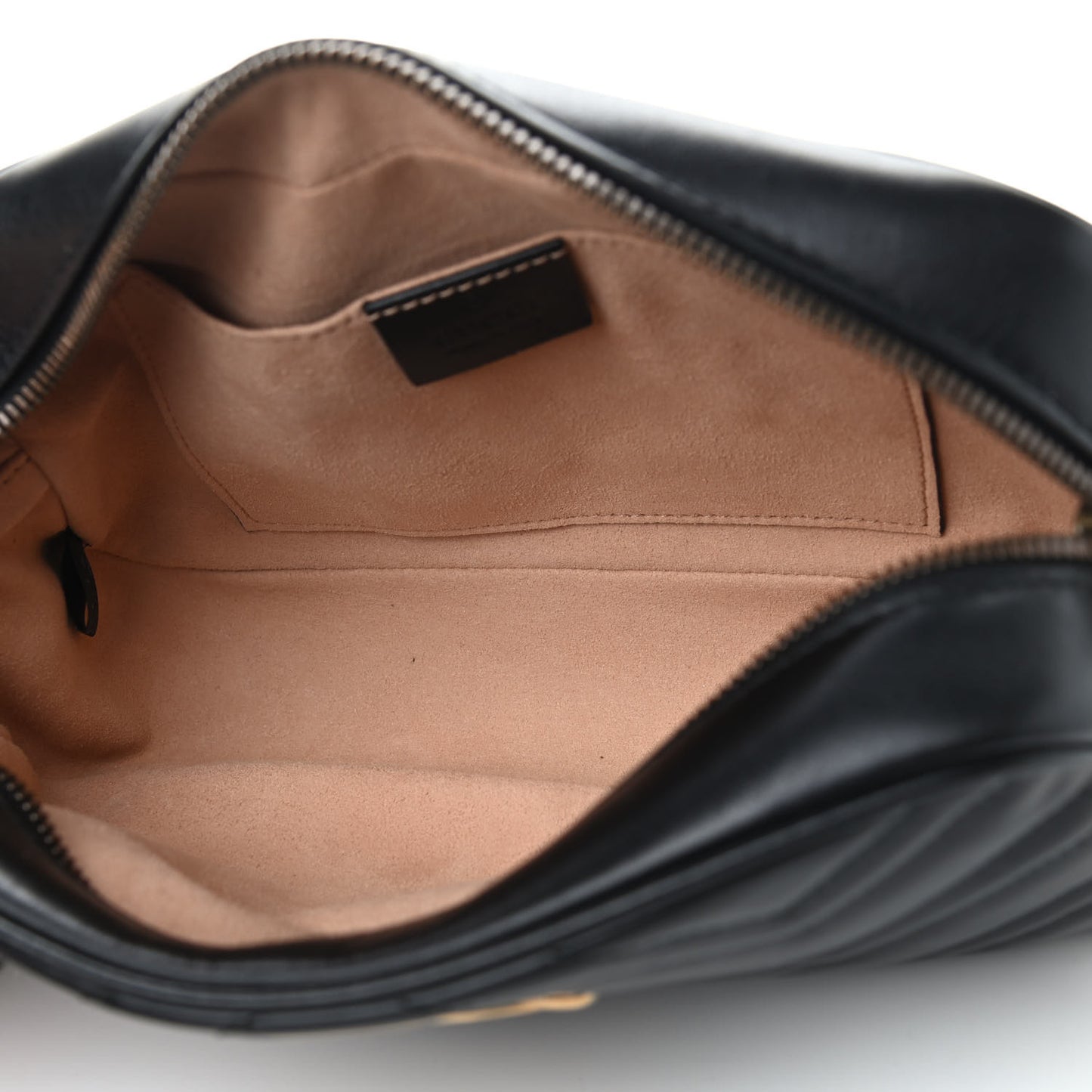Calfskin Matelasse Small GG Marmont Chain Shoulder Bag Black