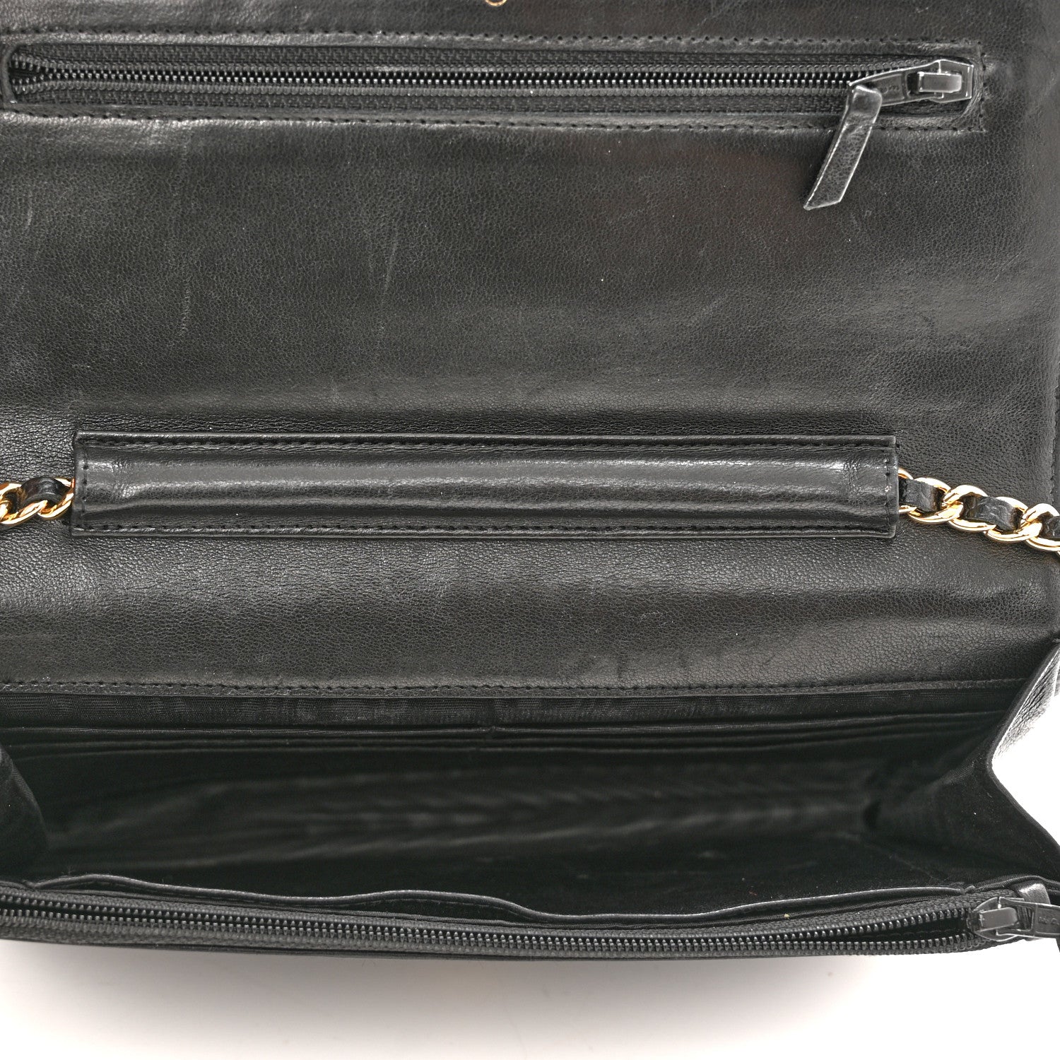 Chanel Caviar Timeless CC Wallet On Chain WOC Black 5 of 12