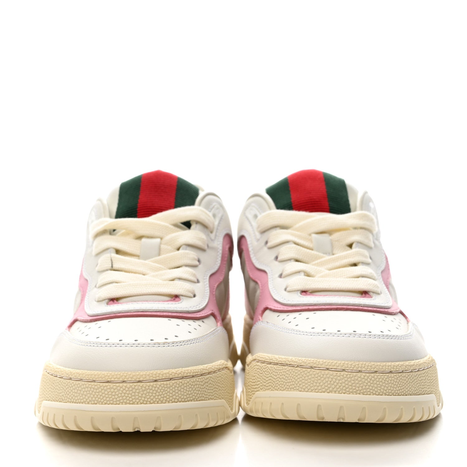 Gucci Calfskin Womens Re-Web Sneakers 36.5 White Pink 3 of 11