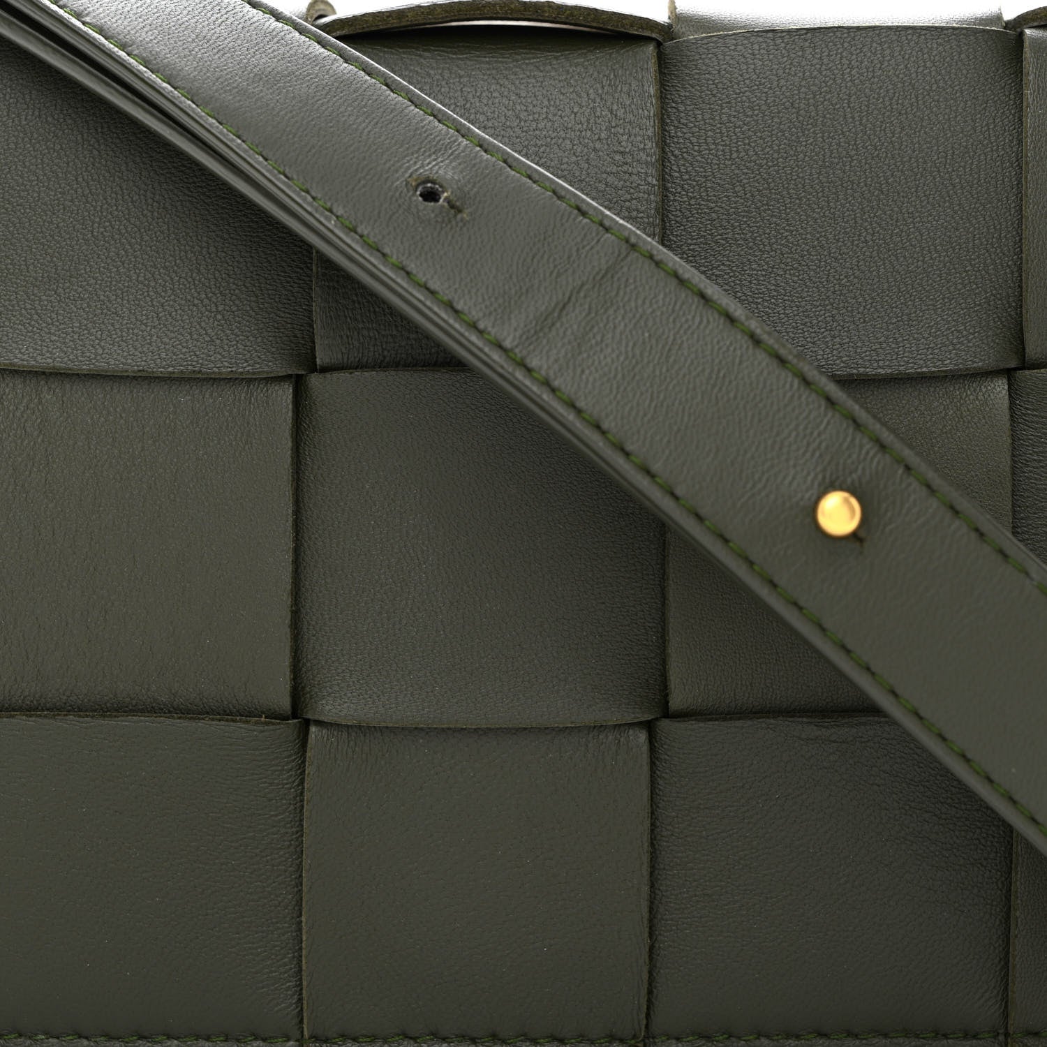 Bottega Veneta Lambskin Maxi Intrecciato Cassette Crossbody Bag Camping 8 of 12