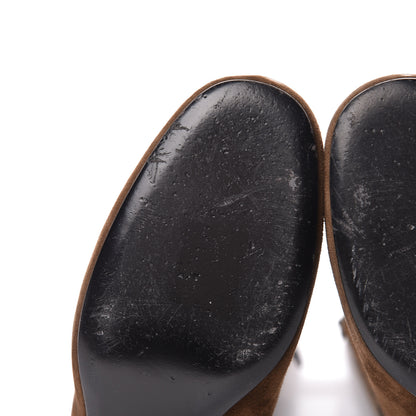 Saint Laurent Suede Babies 40 Over The Knee Boots 38 Brown 8 of 11