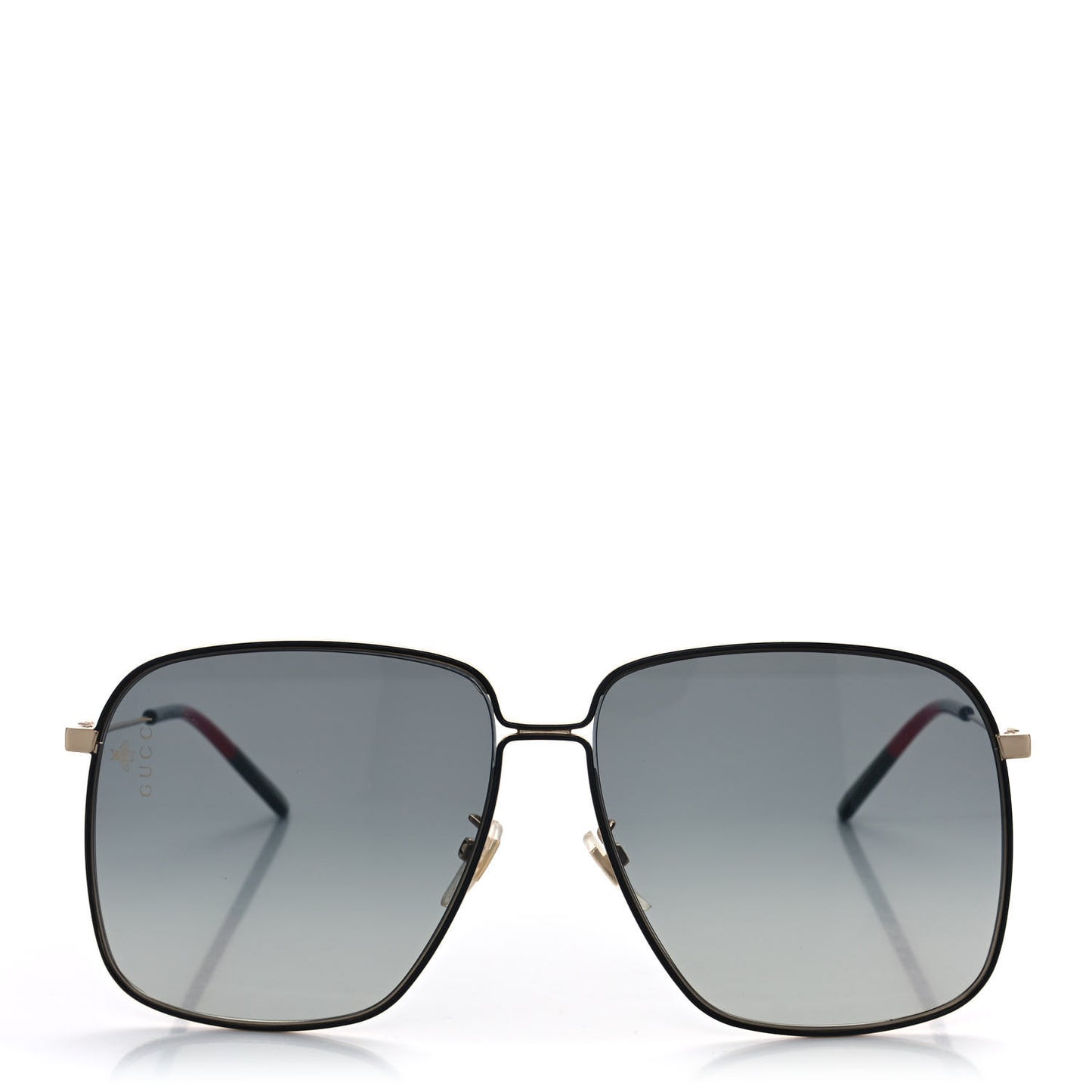 Rectangular Frame Interlocking G Sunglasses GG0394S Green Red