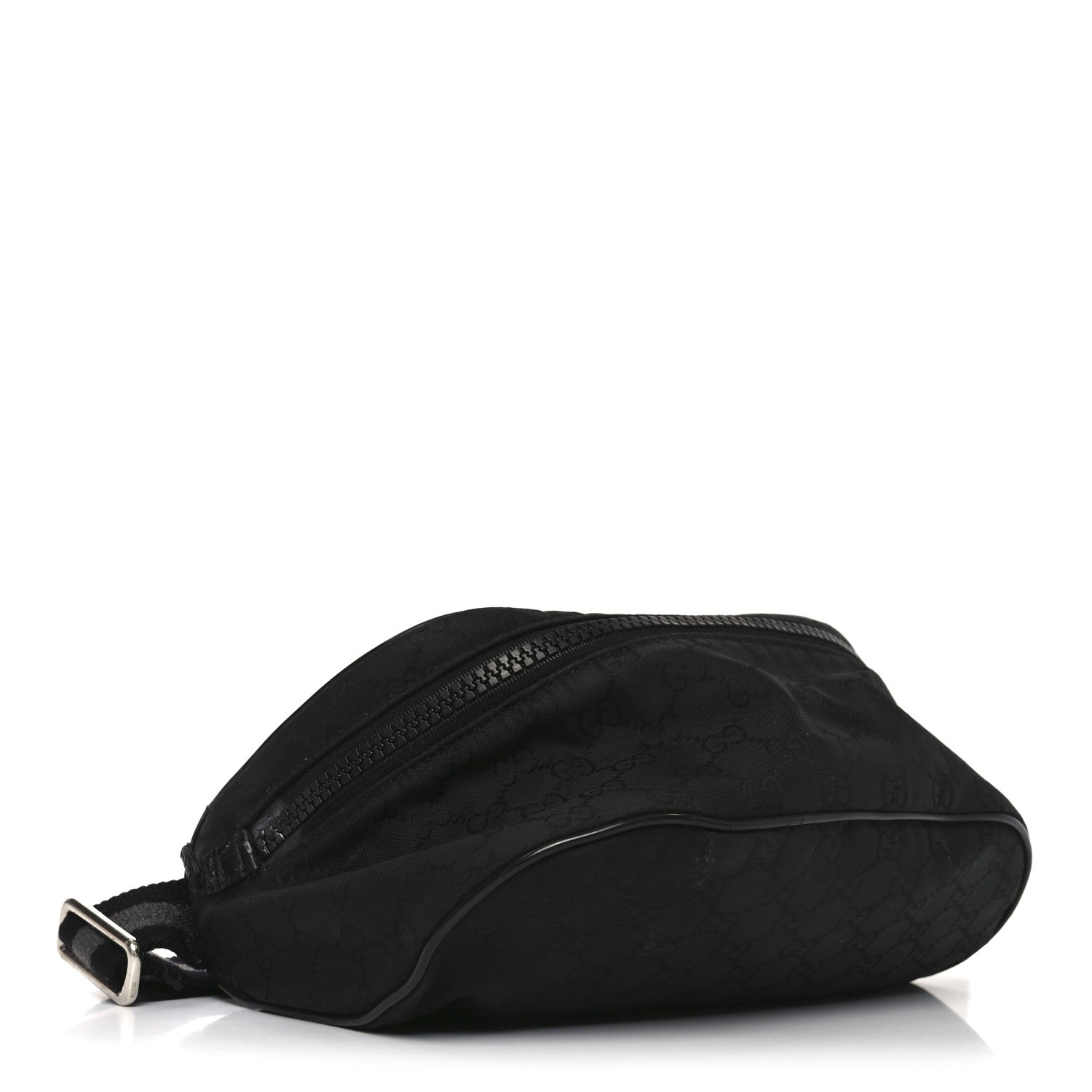 Gucci Nylon Monogram Fanny Pack Belt Bag Black 3 of 9