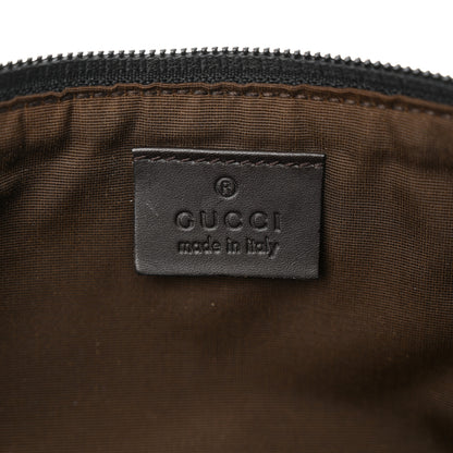 Gucci Denim Monogram Boat Pochette Dark Brown 6 of 15
