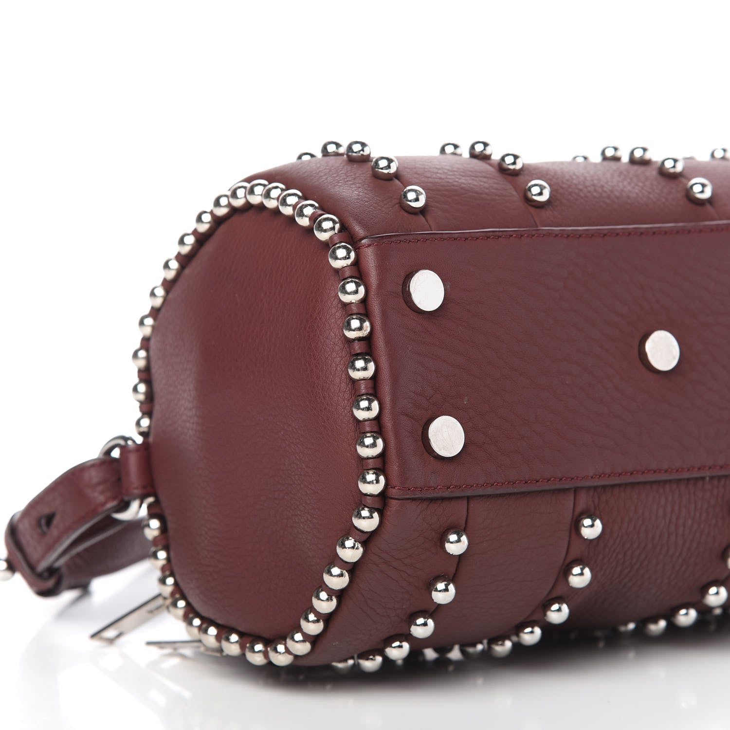 Alexander Wang Calfskin Studded Mini Rockie Matte Beet Rodium Hardware 6 of 9
