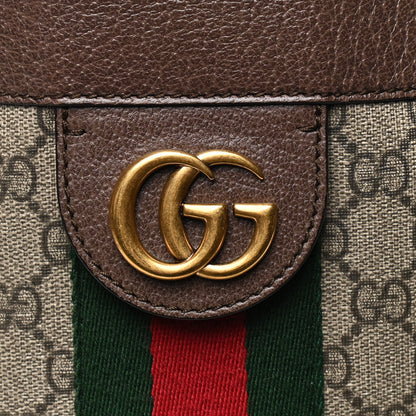 Gucci GG Supreme Monogram Web Ophidia Tote Brown 6 of 6