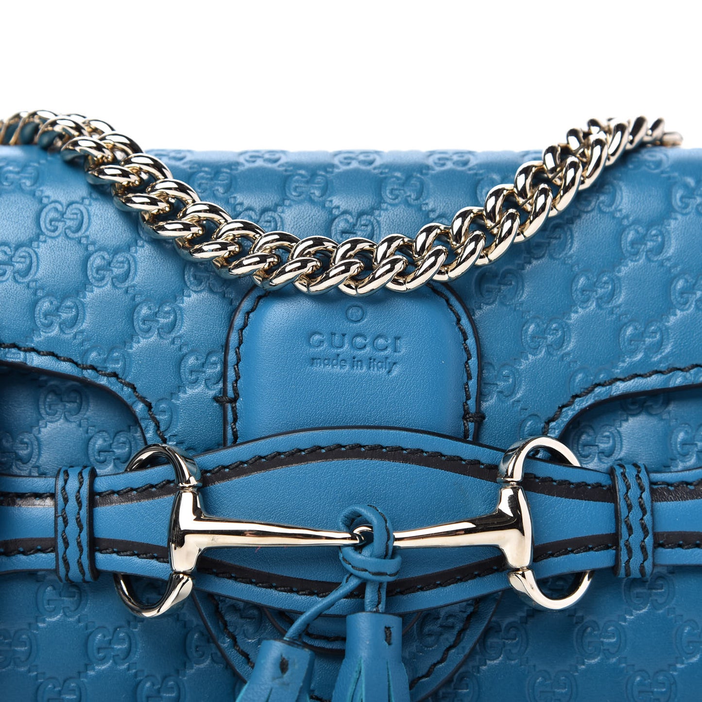 Microguccissima Mini Emily Shoulder Bag Deep Cobalt