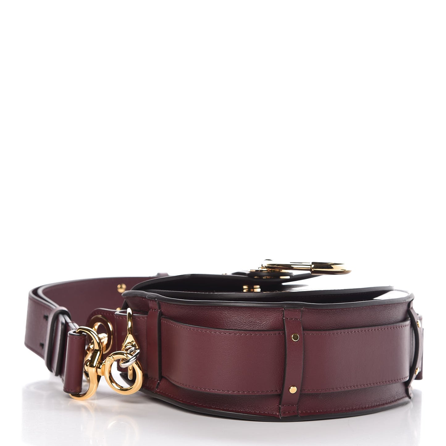 Spazzolato Sfumato Lambskin Calfskin Small Tess Bag Burnt Brown