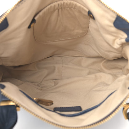 Chloe Suede Calfskin Braided Medium Marcie Satchel Navy 5 of 10