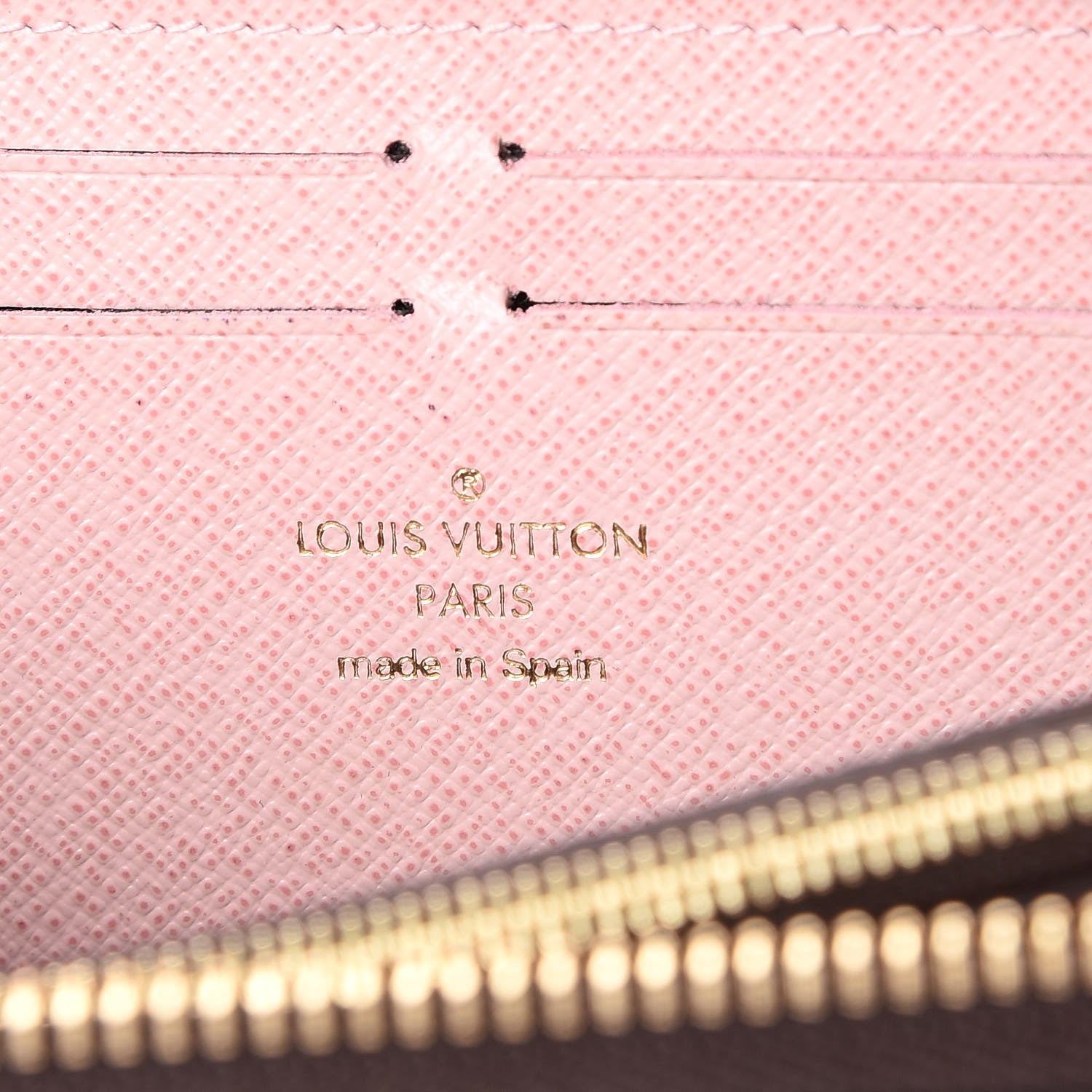 Louis Vuitton Damier Ebene Clemence Wallet Rose Ballerine 6 of 8