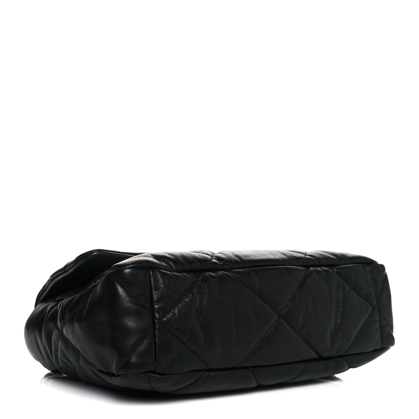 Goatskin Quilted Large Chanel 19 Flap Black