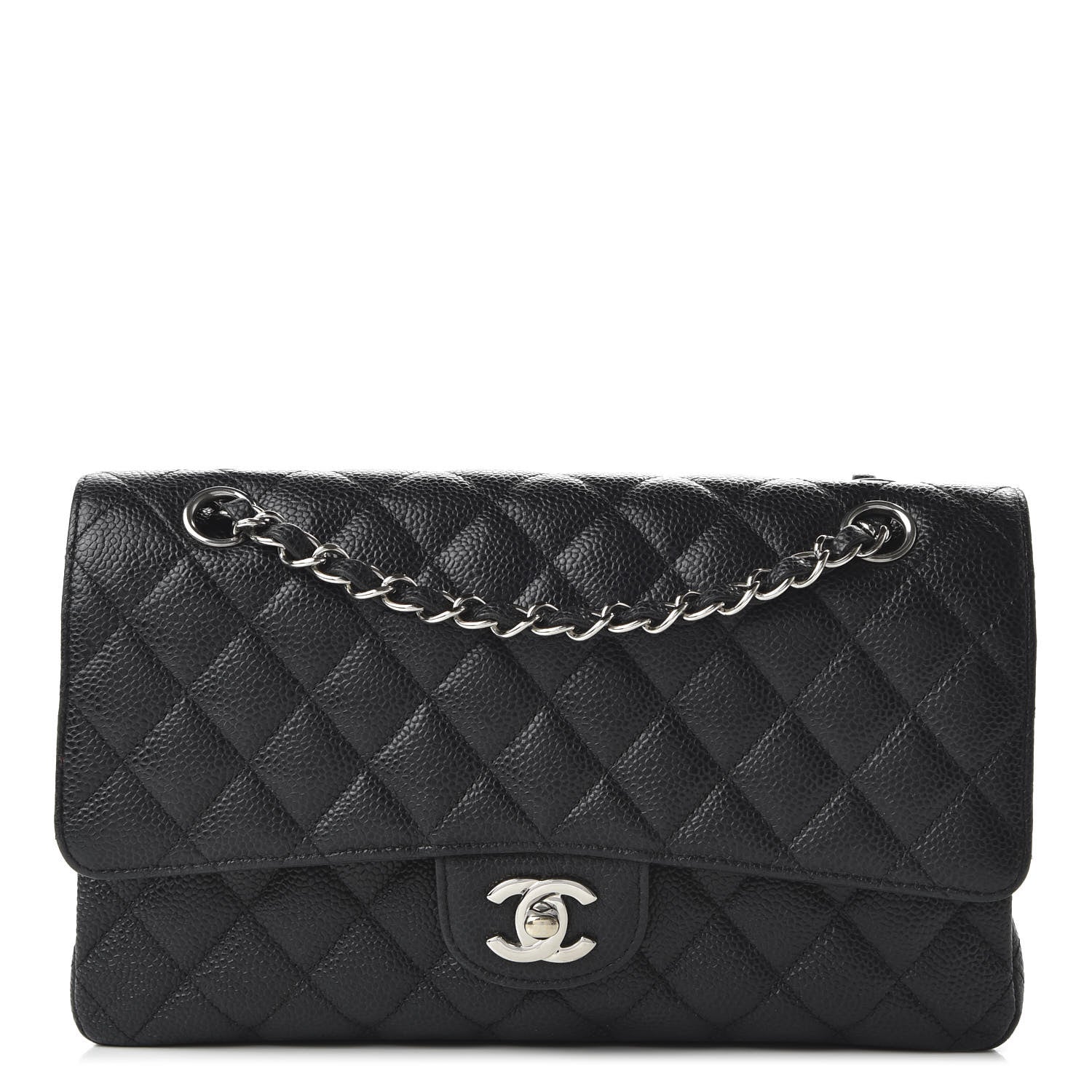 Chanel Caviar Quilted Medium Double Flap Black 1 of 10