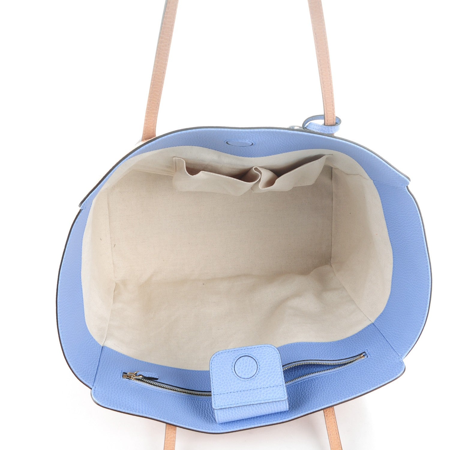 Gucci Dollar Calfskin Medium Swing Tote Camelia Mineral Blue 5 of 6