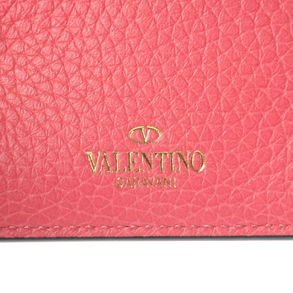 Valentino Garavani Pebbled Calfskin Rockstud Card Holder Shadow Pink 6 of 9